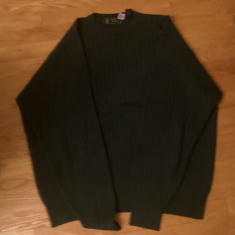 Dark green 100% Wool Bobby Jones knit sweater